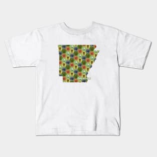 Arkansas State Map Board Games Kids T-Shirt